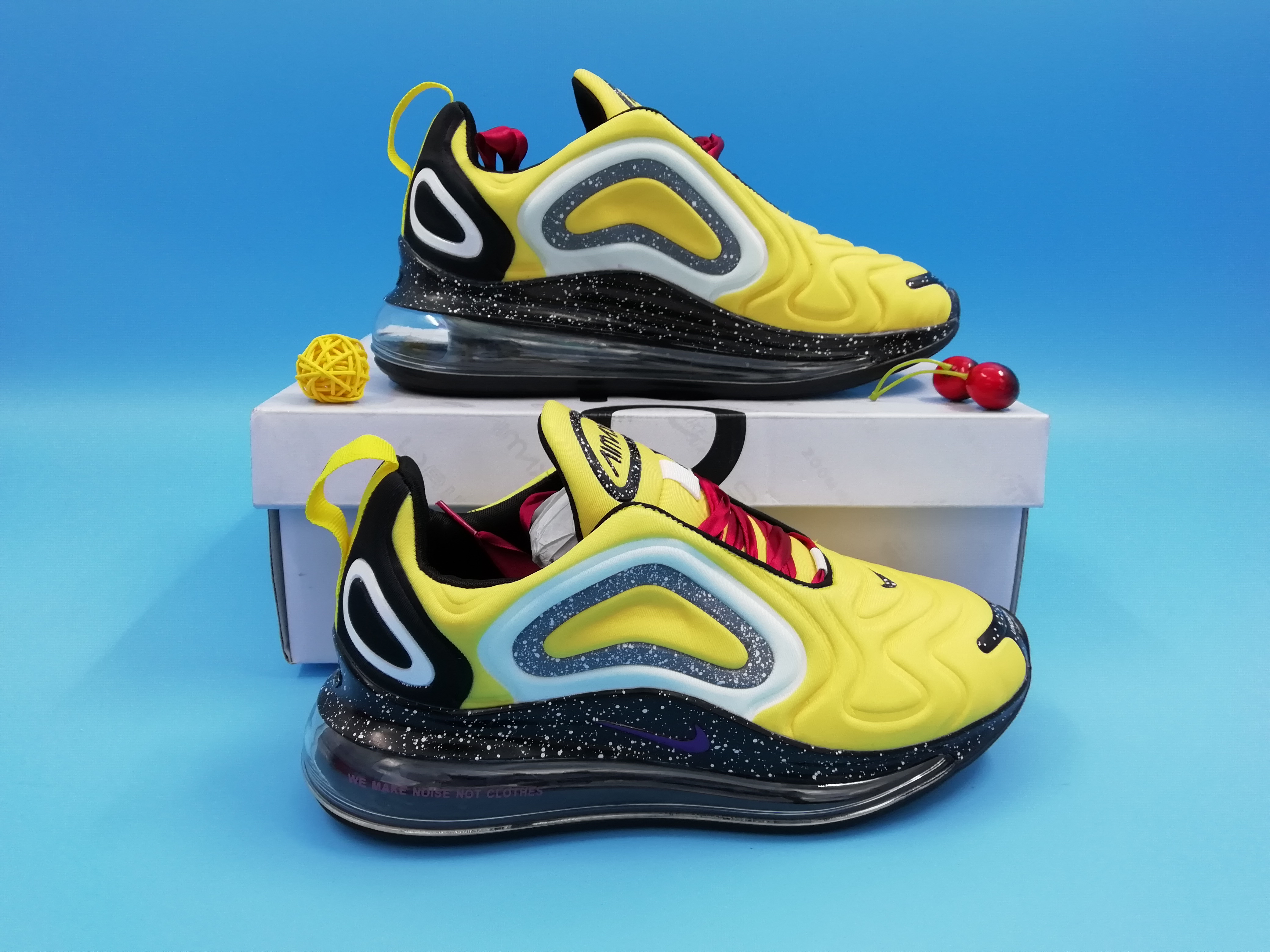 Off-white Nike Air Max 720 Yellow Black Women Shoes